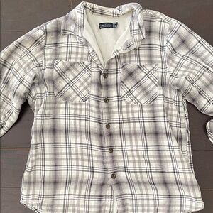 Faded Glory Gray Plaid Flannel Shirt